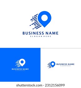 Fast Point logo template, Creative Point logo design vector, Fast logo concept