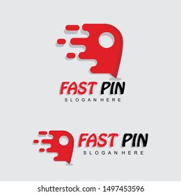 Fast Point Place logo designs concept vector, Tech point logo, Travel logo designs concept vector