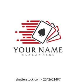 Fast Poker logo vector template, Creative Poker logo design concepts