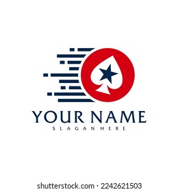 Fast Poker logo vector template, Creative Poker logo design concepts