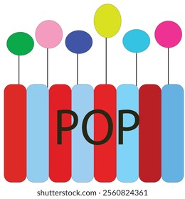 fast pop with multi colors vector