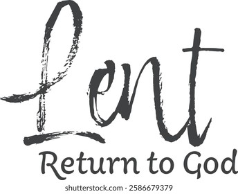 Fast, Pray, Give – Simple Lent Season Calligraphy. Christian Lent Typography Design for print or use as poster, card, flyer, tattoo or T Shirt Design