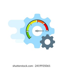 fast processing concept illustration flat design vector. simple modern graphic element for infographic, icon
