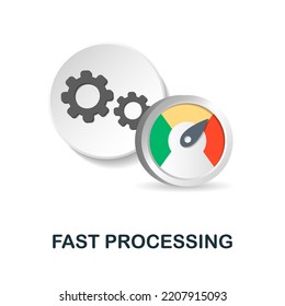 Icono de procesamiento rápido. 3d ilustración de la recopilación de datos científicos. Icono 3d de procesamiento rápido creativo para diseño web, plantillas, infografías y más