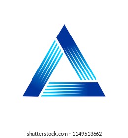 Fast Pyramid Blue Symbol Logo Design