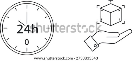 Fast and quick 24 hour delivery service with hand holding box