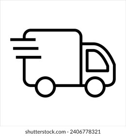 Fast quick shipping vector icon