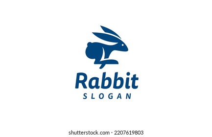 Fast Rabbit Silhouette Logo Design Stock Vector (Royalty Free ...