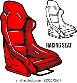 fast racing car seat illustration