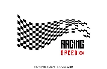 Konzept für schnelle Racing-Geschwindigkeiten, Vektor für einfache Racing-Logo-Vorlage
