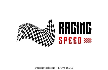 Fast Racing Speed designs concept vector, Simple Racing Flag logo template
