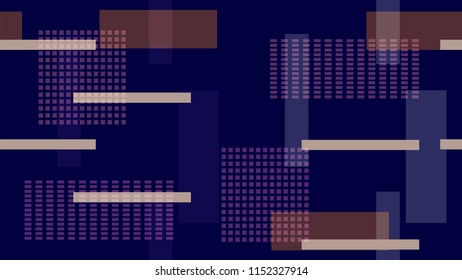 Fast Racing Street Lights, Speed Lines, Neon IT, Hi Tech Vector Design. Internet Technology Communication Fabric Design. Night City, Moving Car Lights, TV, Neon IT, Retro Hi Tech Background.