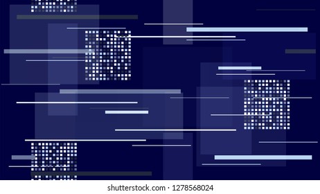 Fast Racing Street Lights, Speed Lines, Neon IT, Hi Tech Vector Texture. Speed Internet Technology Geometric Polygon Pattern. Night City, Moving Car Lights, TV, Neon IT, Hipster Hi Tech Background