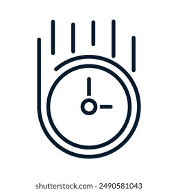 Fast reaction concept. Vector linear icon isolated on white background.