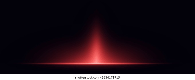 Flash de neón rojo rápido con rayas Horizontales, destello desenfocado, haz de movimiento y brillo de energía, rayo láser dinámico, efecto de salpicadura y diseño digital abstracto moderno con color vibrante en formato de Vector