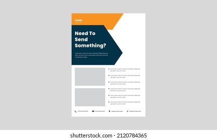 fast and reliable delivery service flyer. fast delivery service flyer, poster, leaflet template. need to send something poster flyer design.