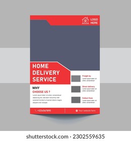 fast and reliable delivery service flyer. fast delivery service flyer, poster, leaflet template. need to send something poster flyer design.