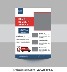 fast and reliable delivery service flyer. fast delivery service flyer, poster, leaflet template. need to send something poster flyer design.