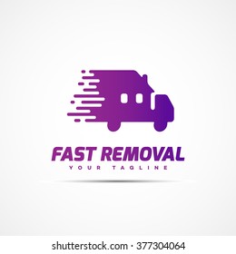 Fast removal logo template design. Vector illustration.