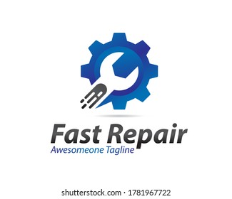 Fast Repair Logo Design, Concept, Icon, Symbol, Vector