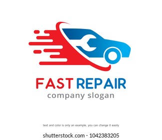 Fast Repair Logo Template Design Vector, Emblem, Design Concept, Creative Symbol, Icon