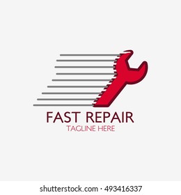 Fast Repair Logo Template Design. Vector illustration