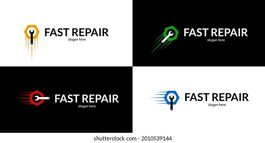 Fast repair logo. Vector illustration.