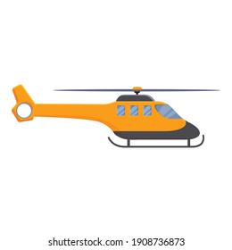 Fast rescue helicopter icon. Cartoon of fast rescue helicopter vector icon for web design isolated on white background