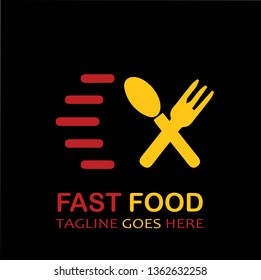 Fast Response Fast Food logo for restaurant logos, cafes and catering