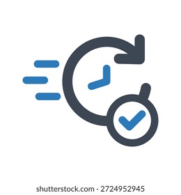 Ícone de resposta rápida. Ícone Just time response