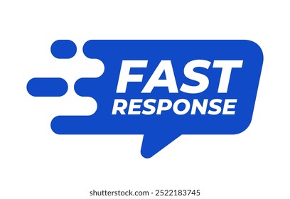 Fast response with speedy chat icon clipart. Chatting icon symbol. Vector Illustration