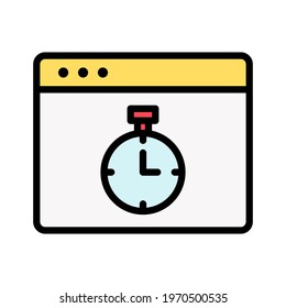 Fast response, stopwatch, timer icon vector image. Can also be used for Web Marketing. Suitable for use on web apps, mobile apps and print media.