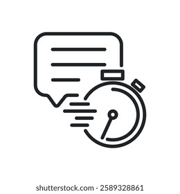 Fast response thin line icons. Perfect pixel on transparent background