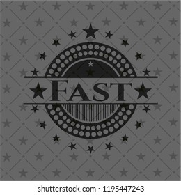 Fast retro style black emblem