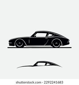 Fast roadster side view automotive illustration for your projects
