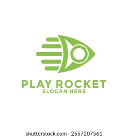 Fast Rocket and Arrow logo template. Creative design Fintech, technology, arrow, growth and increase symbols logo icon vector