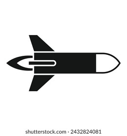 Fast rocket icon simple vector. Velocity boost. Dark execution