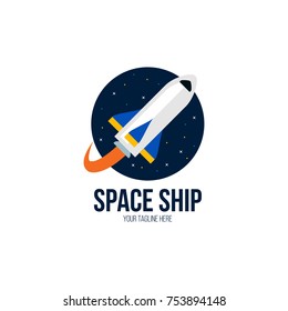 Fast rocket into space logo