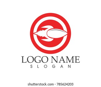 Fast rocket logo design template