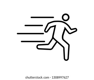 Fast run icon representing speed and athletic movement