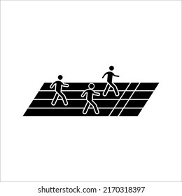 Fast Run Icon. Running Track Field Icon. Vector Illustration On White Background