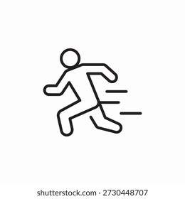 fast run icon sign vector