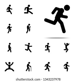 fast, run icon. Walking, Running People icons universal set for web and mobile