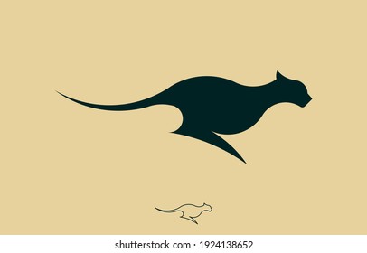 fast running jaguar logo design