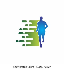fast running man logo