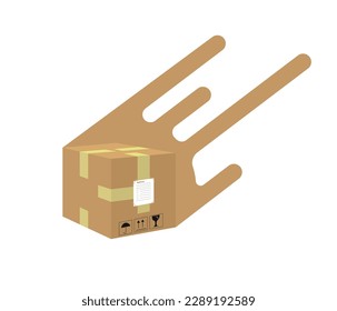 fast and safe shipping. fast delivery. cargo package vector design. home delivery. editable vector.
