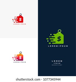 Fast Sale Logo Concept Vector, Fast Coupon Logo Template Symbol