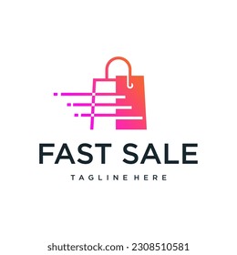 fast sale logo design modern vector template