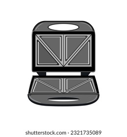 fast sandwich maker cartoon. bread food, kitchen electric fast sandwich maker sign. isolated symbol vector illustration