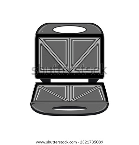 fast sandwich maker cartoon. bread food, kitchen electric fast sandwich maker sign. isolated symbol vector illustration